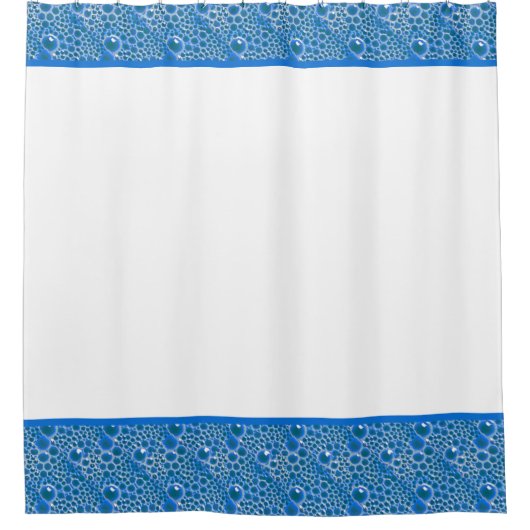 Rideau De Douche Avec Bulles Bleues (Devant)