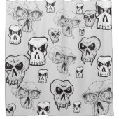 Rideau de douche avec crânes (Devant)