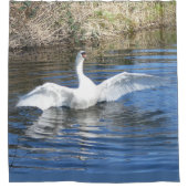 Rideau de douche avec cygne aux ailes déployées da (Devant)