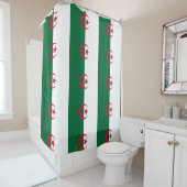 Rideau de douche avec drapeau d'Algérie (En situation)