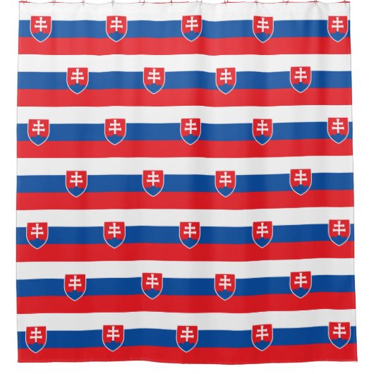 Rideau de douche avec drapeau de la Slovaquie (Devant)