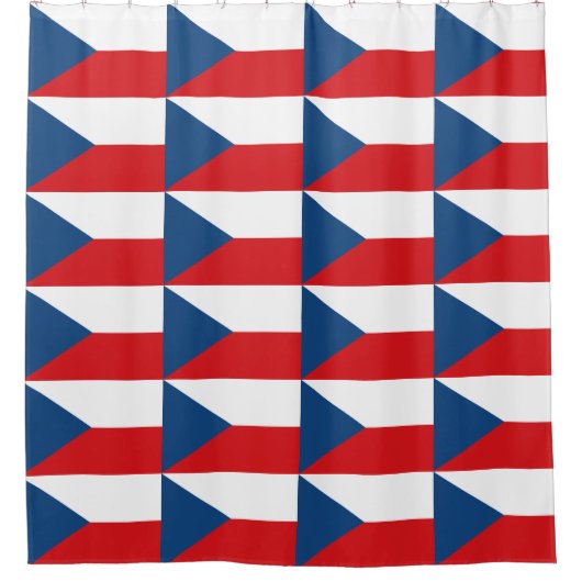 Rideau de douche avec drapeau de la Tchéquie (Devant)