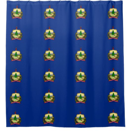 Rideau de douche avec drapeau de l'État du Vermont (Devant)