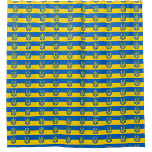 Rideau de douche avec drapeau de l'Ukraine