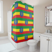 Rideau de douche avec drapeau d'Éthiopie (En situation)