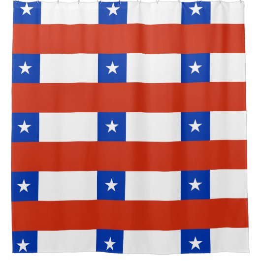 Rideau de douche avec drapeau du Chili (Devant)