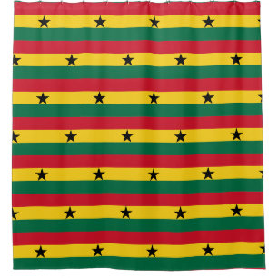 Rideau de douche avec drapeau du Ghana