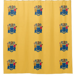 Rideau de douche avec drapeau du New Jersey, États