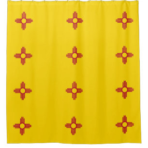Rideau de douche avec drapeau du Nouveau-Mexique,