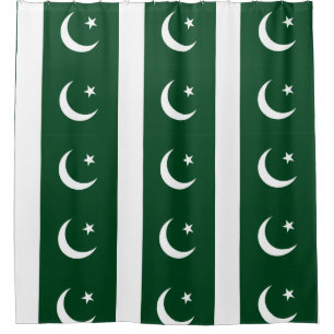 Rideau de douche avec drapeau du Pakistan