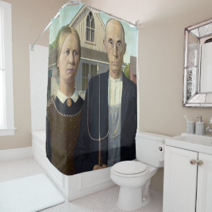 Rideau de douche avec imprimé gothique américain