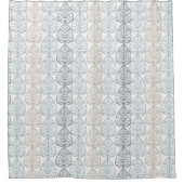 rideau de douche avec ornements plantes abstraits. (Devant)