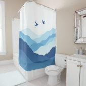 Rideau de douche Azure Peaks (En situation)