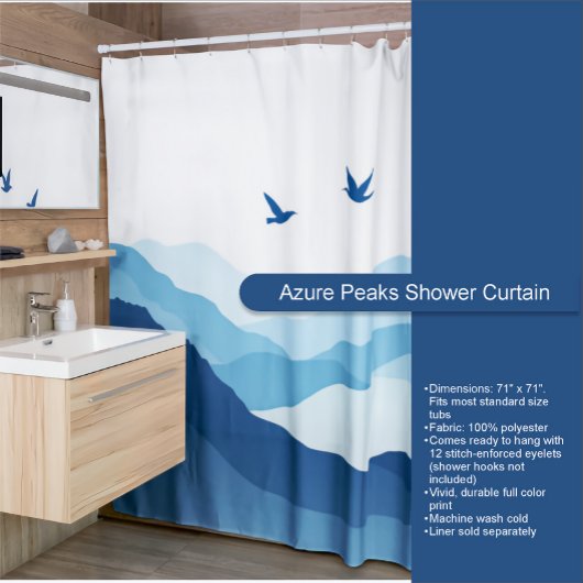 Rideau de douche Azure Peaks