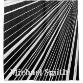 Rideau de douche Bande noire et blanche (Devant)