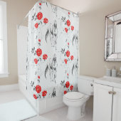 Rideau de douche baroque à cheval (En situation)