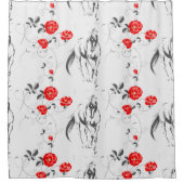 Rideau de douche baroque à cheval (Devant)