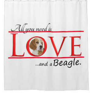 Rideau de douche beagle