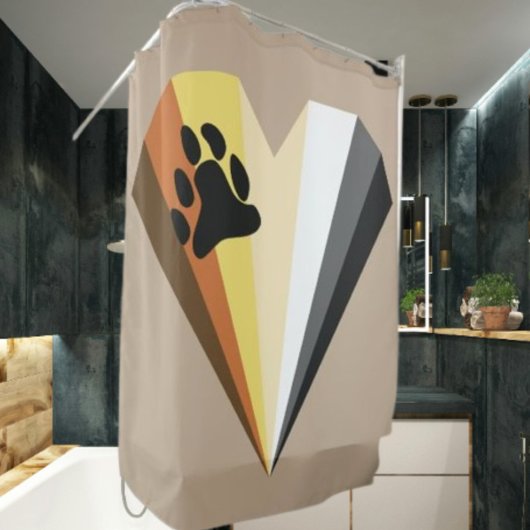 Rideau de douche Bear Heart Pride