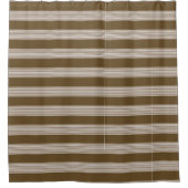 Rideau de douche beige marron rayé (Devant)