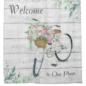 Rideau de douche Bienvenue Vélo de printemps (Devant)