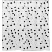 Rideau de douche Black & White Stars (Devant)