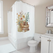 Rideau de douche blanc | Aquarelle | Amateurs de l (En situation)