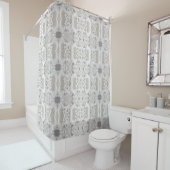 Rideau de douche blanc classique (En situation)