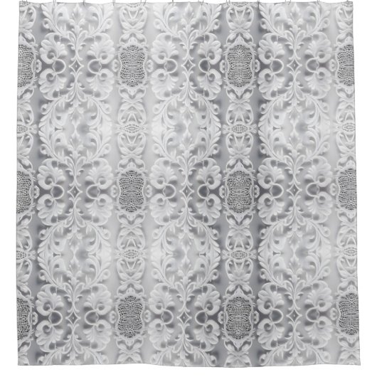 Rideau de douche blanc de luxe Style 1 (Devant)