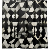 Rideau de douche blanc et noir (Devant)