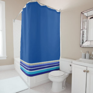 Rideau de douche Bleu bande