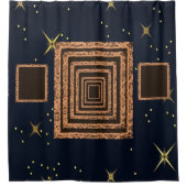 rideau de douche bleu miroir (Devant)