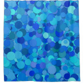 rideau de douche bleu point confetti (Devant)