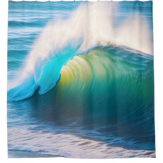 Rideau de douche Blue Ocean Wave (Devant)