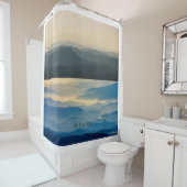 Rideau de douche Blue Ridge Mountain Sunrise Sunse (En situation)