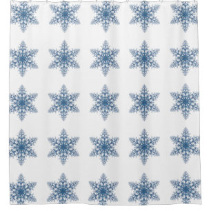Rideau de douche Blue Snowflake