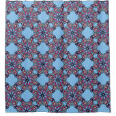 Rideau de douche Boho Bloom en bleu ciel (Devant)
