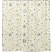 Rideau de douche Boho vert Sage (Devant)