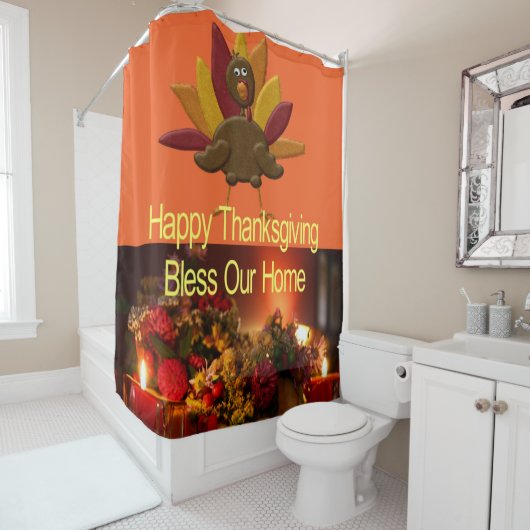Rideau de douche Bon thanksgiving Jour (En situation)
