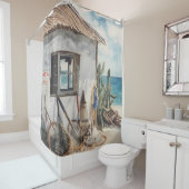 rideau de douche Bonaire fish shack (En situation)