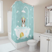 Rideau de douche Boston Terrier (En situation)