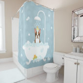 Rideau de douche Boston Terrier (En situation)