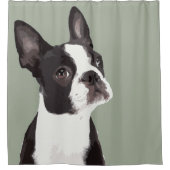 Rideau de douche Boston Terrier (Devant)