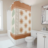 Rideau de douche botanique Boho Geo (En situation)