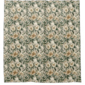 Rideau de douche botanique chic avec accent vert s (Devant)