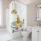 Rideau de douche Bouillards de poussette jaune Bou (En situation)