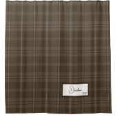 Rideau de douche Brunette Plaid Moderne (Devant)