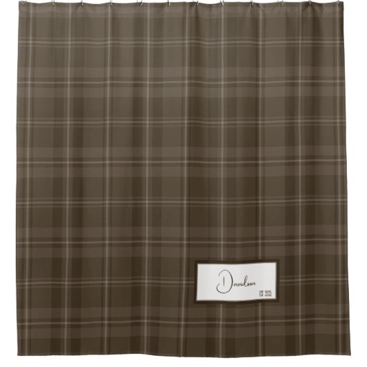 Rideau de douche Brunette Plaid Moderne (Devant)