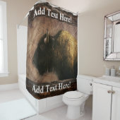 Rideau de douche Buffalo Bison Bois (En situation)