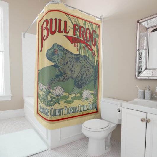 Rideau de douche Bull Frog (En situation)